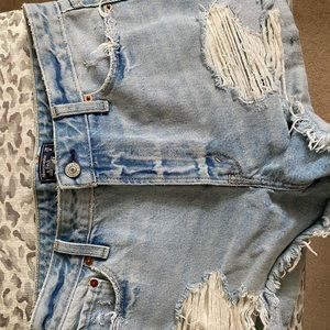 Women’s high rise jean shorts